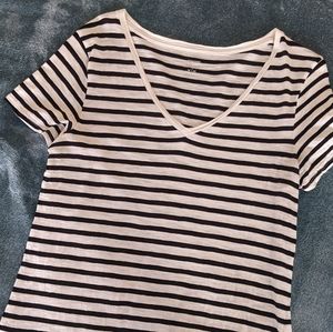 Black and White Striped Top
